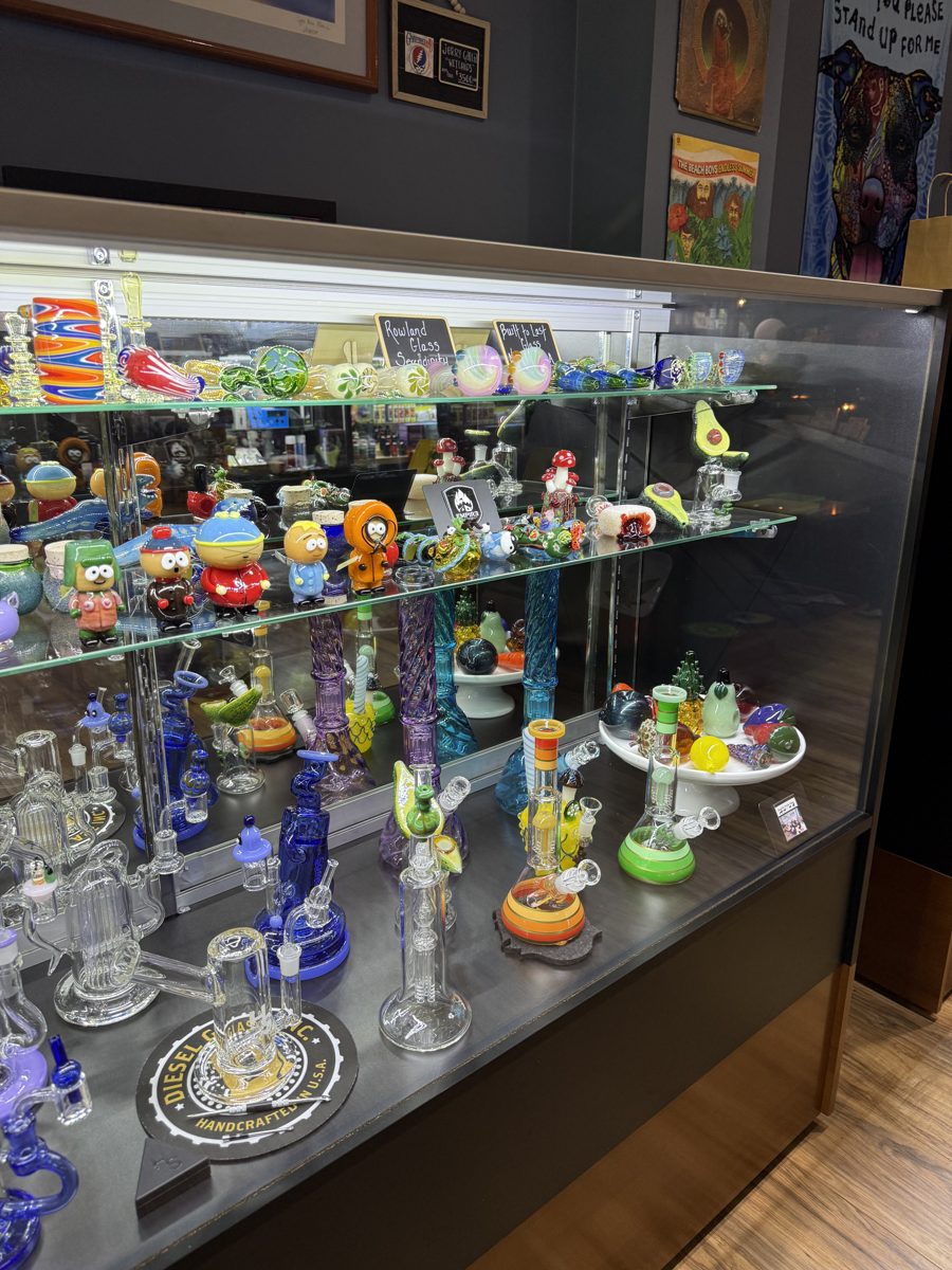 Glass display case