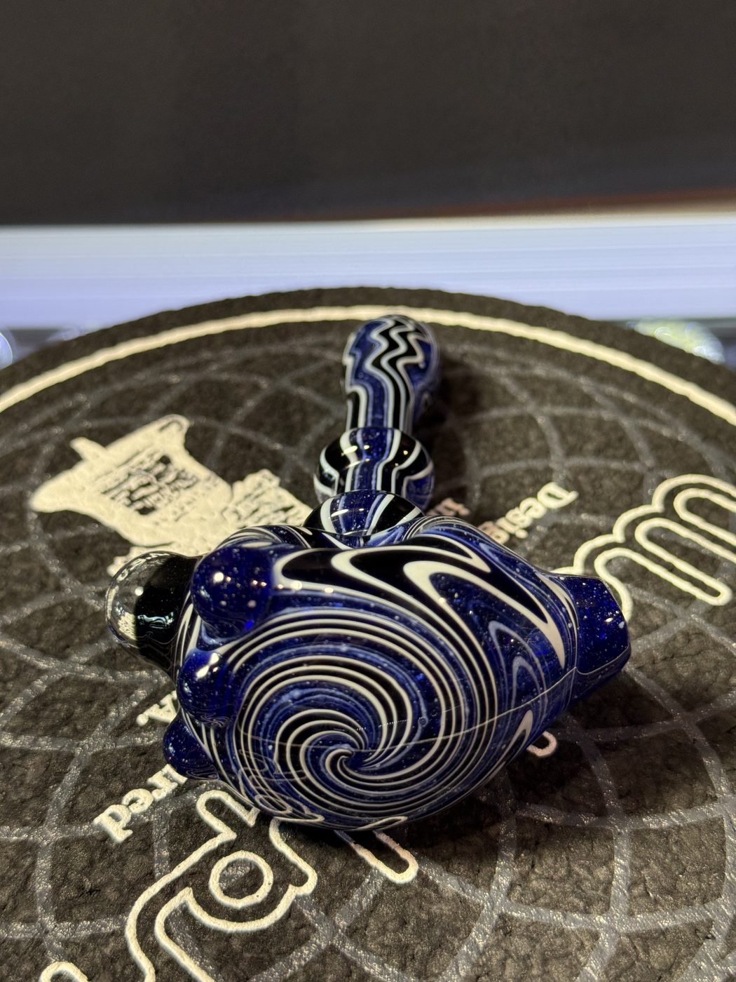 Blue spiral spoon at Mr. Wigz Smoke Shop