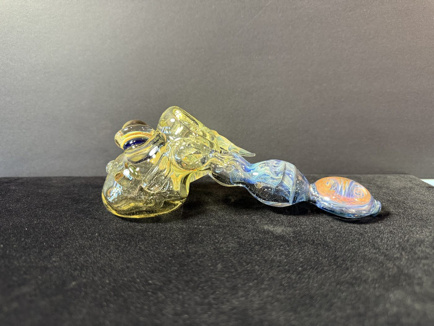 Fumed spoon with opal at Mr. Wigz Smoke Shop