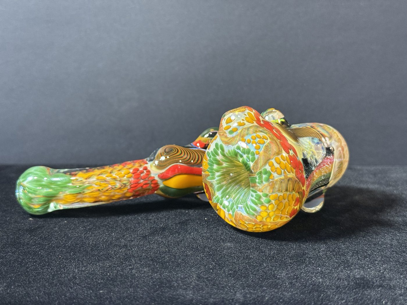 Green millefiori sherlock at Mr. Wigz Smoke Shop