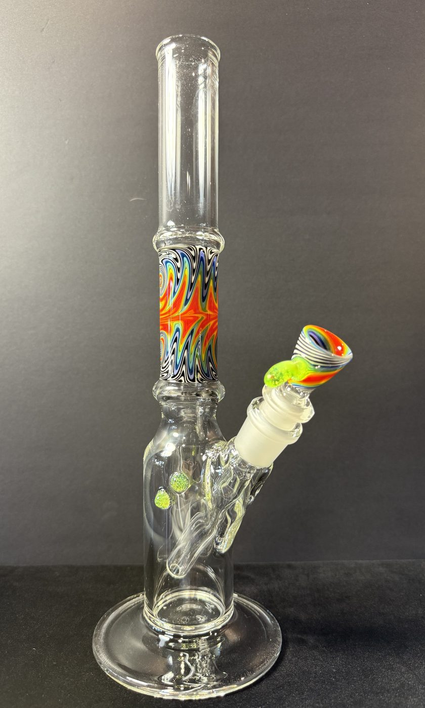 Orange-accent straight tube at Mr. Wigz Smoke Shop