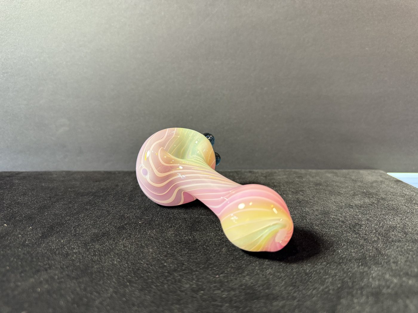 Pink & peach swirl spoon at Mr. Wigz Smoke Shop
