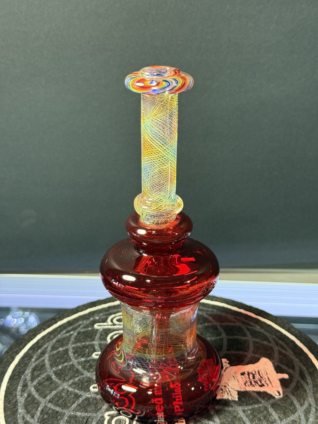 Red fumed rig at Mr. Wigz Smoke Shop