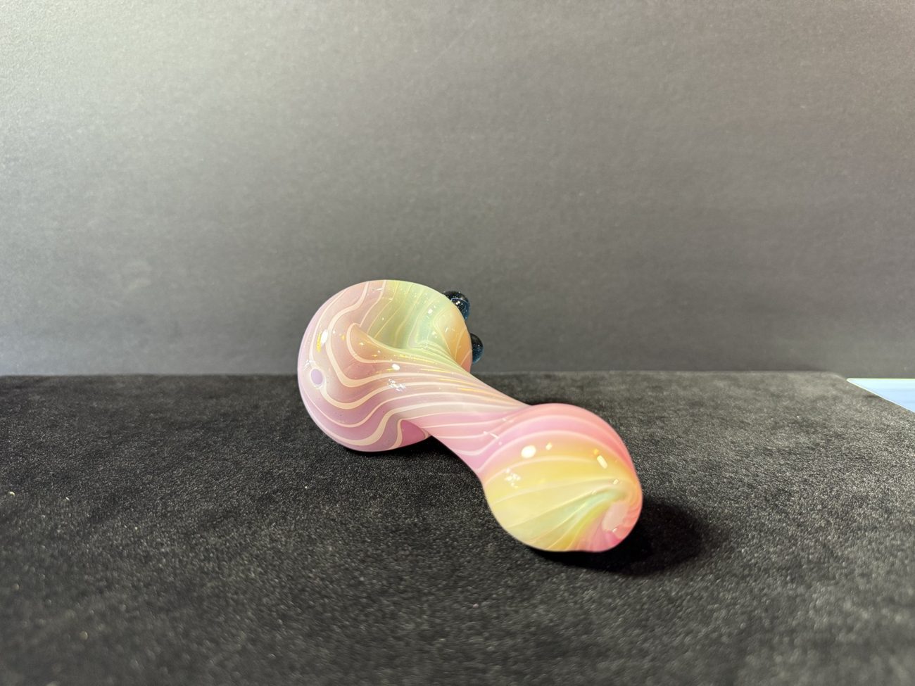 Pink and peach swirl spoon pipe